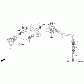 Схема узла: Труба водная для Honda VTR250 VTR