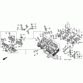 Схема узла: Головка цилиндра для Honda CB750 Seven Fifty