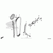 Схема вузла: Ланцюг ГРМ & Натяжник & Заспокоювач для Honda CRF150 CRF150RB