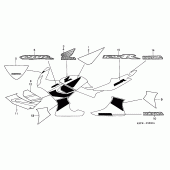 Схема вузла: Mark / stripe (CBR125R / RW5 / RW6) для Honda CBR125