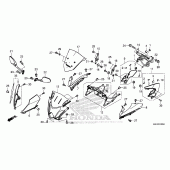 Схема вузла: Передній обтічник для Honda CBR650F