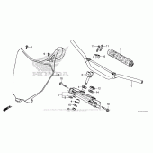 Схема вузла: Верхня траверса & Кліпон керма для Honda CRF450 CRF450RX