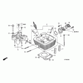 Схема вузла: Головка циліндра для Honda CBF150