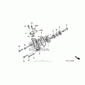 Схема вузла: Водяний насос для Honda CRF450 CRF450X