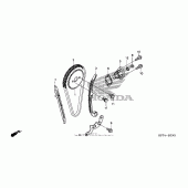Схема вузла: Cam chain + tensioner (2) для Honda CRF150 CRF150F