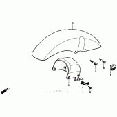 Схема вузла: Переднє крило для Honda NX250