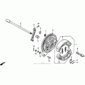 Схема вузла: Задній гальмівний барабан для Honda VT1100 Shadow