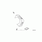 Схема вузла: Billet driveshaft bolt cover (fluted design) для Honda VTX1800