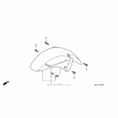 Схема вузла: Переднє крило для Honda CBR1100XX Blackbird