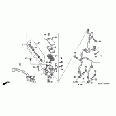 Схема вузла: Передній гальмівний циліндр (CBF1000) для Honda CBF1000