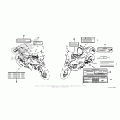 Схема вузла: Інформаційні наклейки для Honda NC700