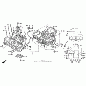Схема вузла: Картер двигуна для Honda CB750 Nighthawk