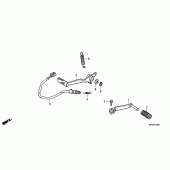 Схема узла: Педаль(Лапка) для Honda VTR250 VTR