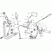 Схема вузла: Vt1100c2switches + cables + mirrors 95-97 для Honda VT1100 Shadow ACE