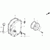 Схема вузла: Права кришка картера для Honda CBR1000 CBR1000F Hurricane