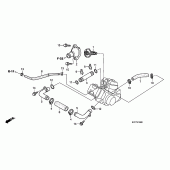 Схема узла: Water hose connection для Honda XL125 Varadero