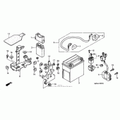 Схема вузла: Battery (2) для Honda VT1100 Shadow Spirit
