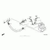 Схема вузла: Water pipe для Honda VT750 Shadow Aero