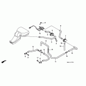 Схема узла: Система индукции воздуха для Honda CBR600 CBR600F