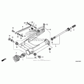 Схема узла: Swingarm (1) для Honda VT750 Shadow Spirit
