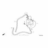 Схема узла: Reserve tank (2) для Honda ST1100 Pan-European