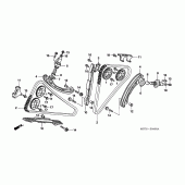 Схема вузла: Ланцюг ГРМ & Натяжник & Заспокоювач для Honda XL1000V Varadero
