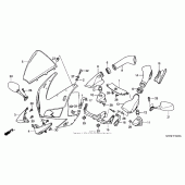 Схема узла: Upper cowl ( 03- 04) для Honda CBR600 CBR600RR