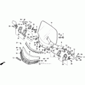 Схема узла: A/i ветровое стекло 94 для Honda GL1500 Gold Wing Aspencade