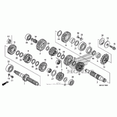 Схема узла: Трансмиссия для Honda CRF450 CRF450X