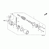 Схема вузла: Стартер електричний для Honda CBF1000