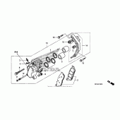 Схема узла: Передний тормозной суппорт (vt750c2f/c2b) для Honda VT750 Shadow Phantom