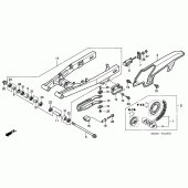 Схема узла: Swingarm/chain case для Honda XL650 Transalp
