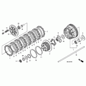 Схема вузла: Зчеплення для Honda CB1300 Super Four