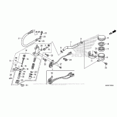 Схема вузла: Задній гальмівний циліндр для Honda GL1800 Gold Wing F6B Bagger