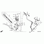 Схема вузла: Передній гальмівний циліндр для Honda VTX1300