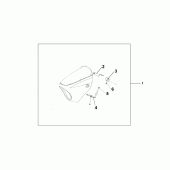 Схема вузла: Headlight cowl and screen для Honda VTX1800