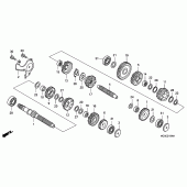 Схема вузла: Трансмісія для Honda VT750 Shadow Aero