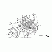 Схема вузла: Права кришка картера для Honda CRF250 CRF250X