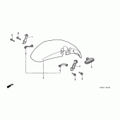 Схема узла: Переднее крыло для Honda CB750 Seven Fifty