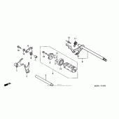 Схема вузла: Копірний вал & Вилки & Вал перемикання для Honda VT600 Shadow VLX Deluxe