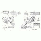Схема узла: Информационные наклейки для Honda CBR1100XX Blackbird
