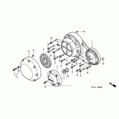 Схема узла: Правая крышка картера для Honda VTX1800