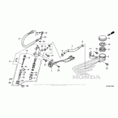 Схема вузла: Задній гальмівний циліндр для Honda GL1800 Gold Wing