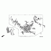 Схема вузла: Лівий-передній гальмівний супорт для Honda NT700 NT700V
