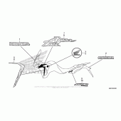 Схема вузла: Mark + Emblem (Monochrome) для Honda CRF1000 Africa Twin