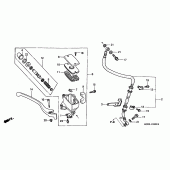 Схема узла: Передний тормозной цилиндр для Honda VT750 Black Widow