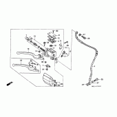 Схема вузла: Передній гальмівний циліндр для Honda XR600