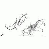 Схема вузла: Бічний обтічник для Honda CRF230 CRF230M