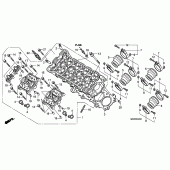 Схема вузла: Головка циліндра для Honda CBF600