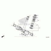 Схема вузла: Рульова траверса для Honda CRF450 CRF450R